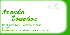 aranka domokos business card